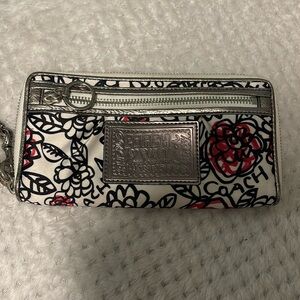Coach Poppy Graffiti Wristlet